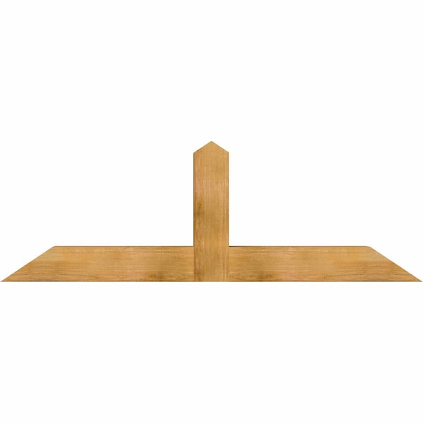Ekena Millwork Portland Rough Sawn Timber Gable Bracket, Western Red Cedar, 72"W x 24"H x 6"D x 6"F, 8/12 Pitch GBW072X24X0606POR00RWR - main